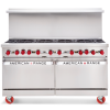American Range 48 inch restaurant range with two space saver ovens