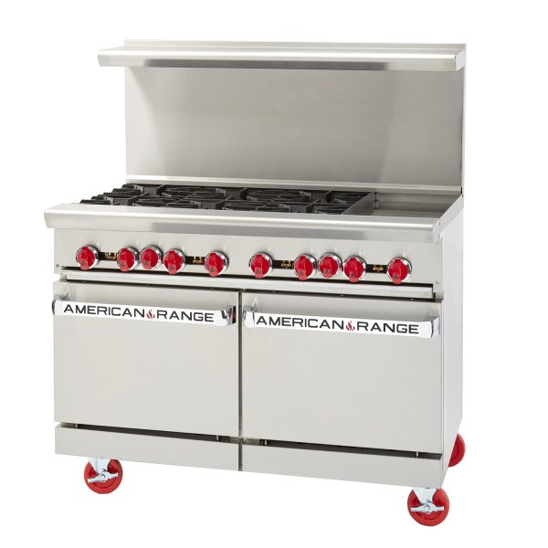 American Range48 inch Restaurant Range with Space Saver ovens