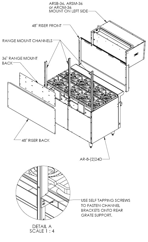 American Range AR 8 Range Mounting Instructions 1